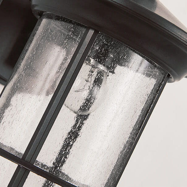 Industrial Vintage Bubble Glass Column 1-Light Outdoor Waterproof Wall Sconce Lamp | Stornfield