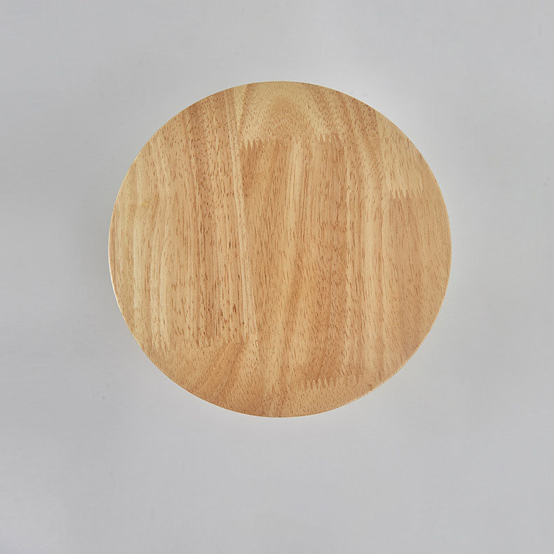 Stornfield | Modern Minimalist Irregular Oval Round Wood LED Wall Lamp for Living Room