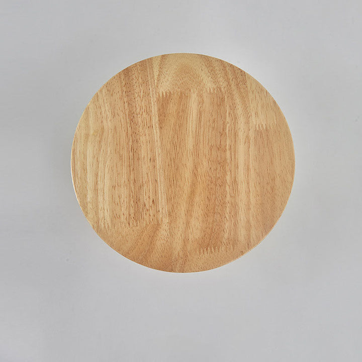Stornfield | Modern Minimalist Irregular Oval Round Wood LED Wall Lamp for Living Room