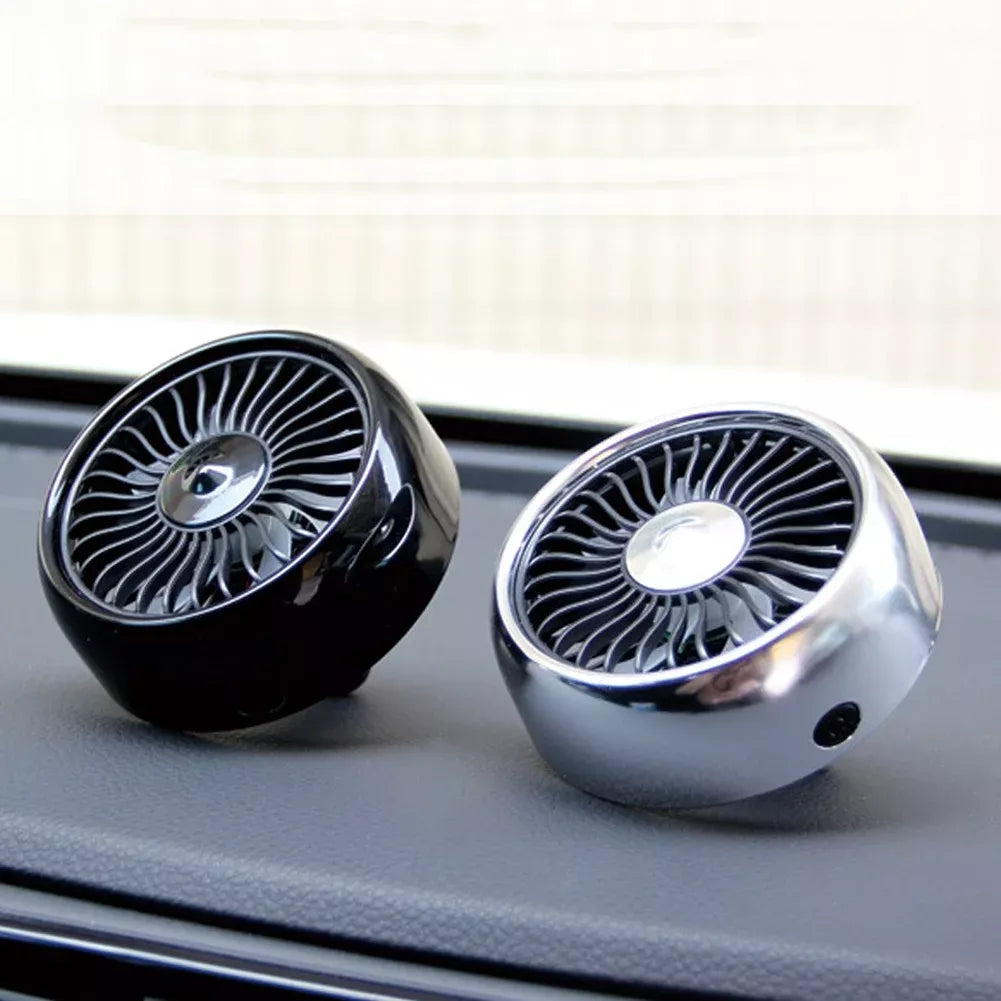 USB Car Vent Fan with 3 Speeds & Colorful LED Light | Stornfield