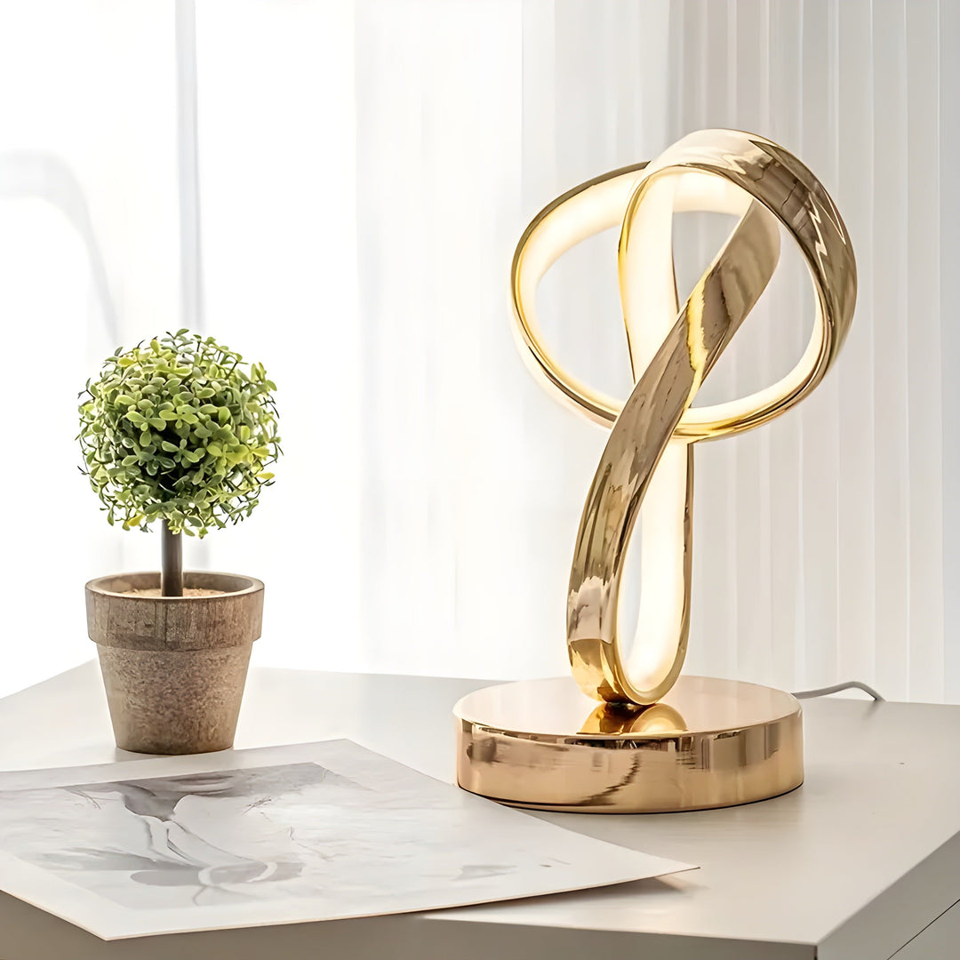 Stornfield | Lamp - Luxury Golden Möbius Ring Desk Reading Lamp
