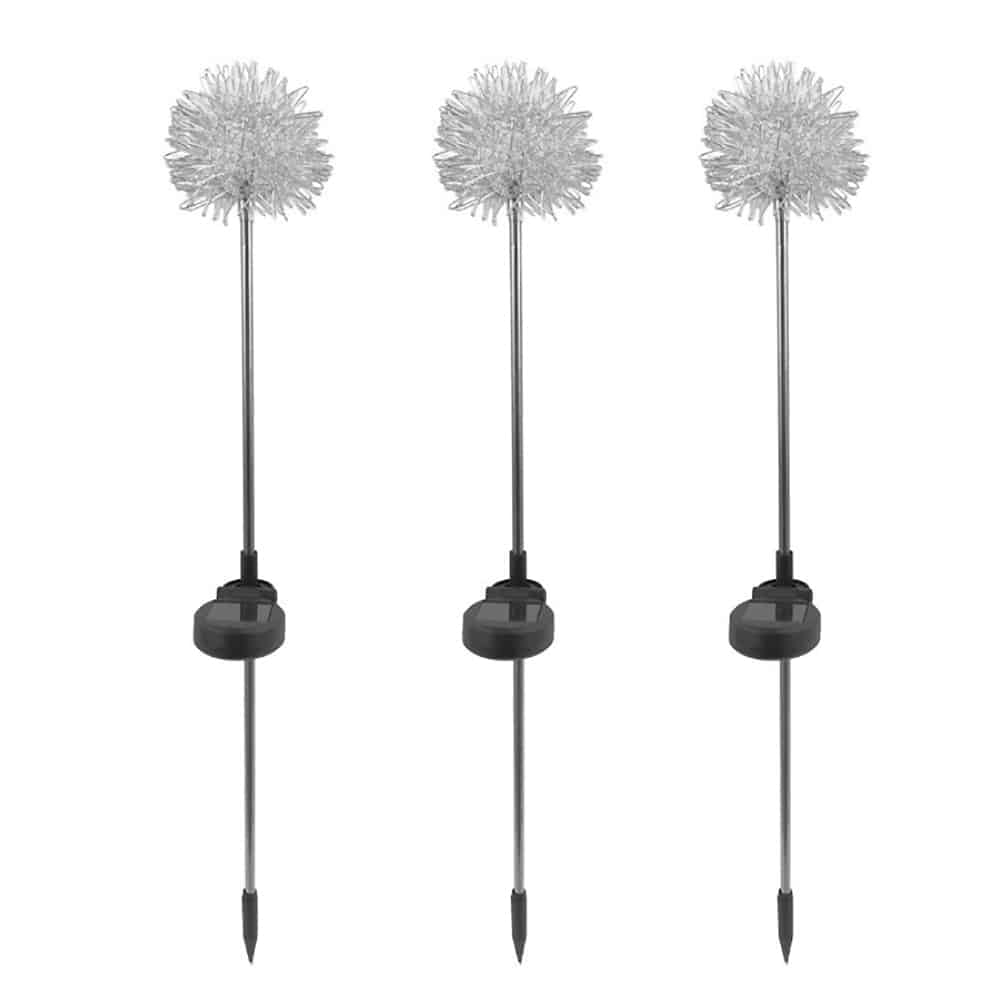 Solar LED Garden Light (2 pieces) Dandelion Design with Spike | Stornfield