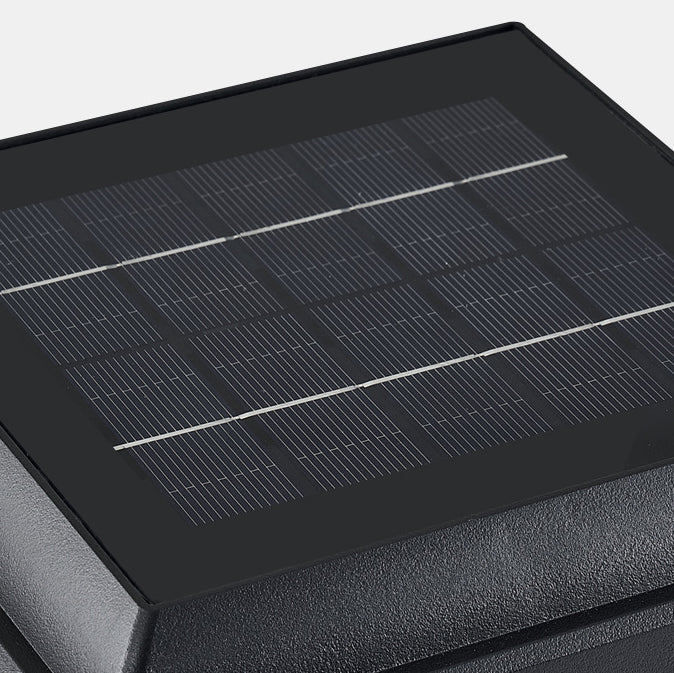 Modern Minimalist Square Cylinder Solar Waterproof ABS PC LED Outdoor Light For Garden | Stornfield