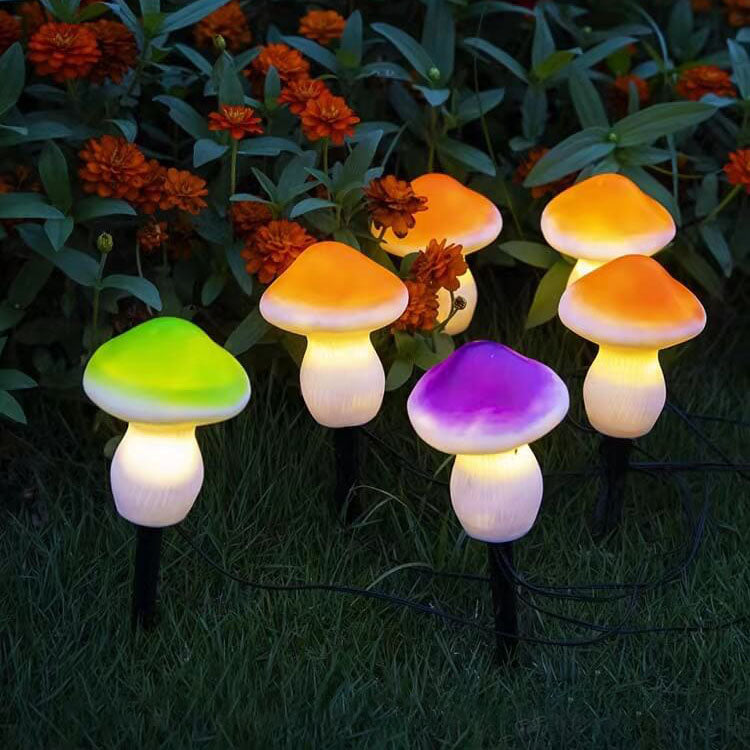 Solar Outdoor Resin Mushroom LED Garden Ground Insert Decorative Landscape Light | Stornfield