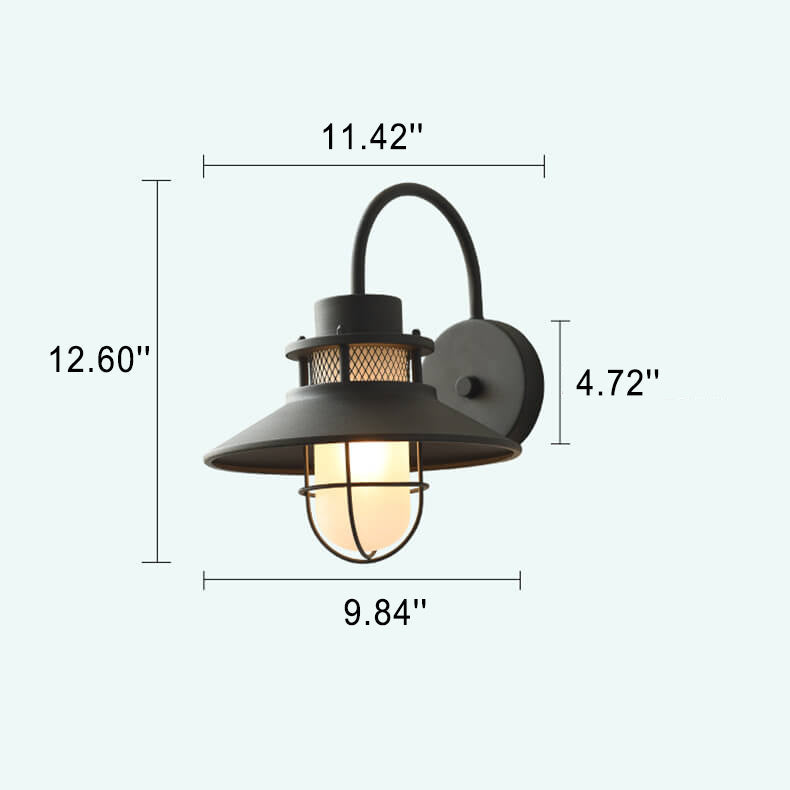 Outdoor Waterproof Iron Body 1-Light Outdoor Wall Sconce Lamp | Stornfield