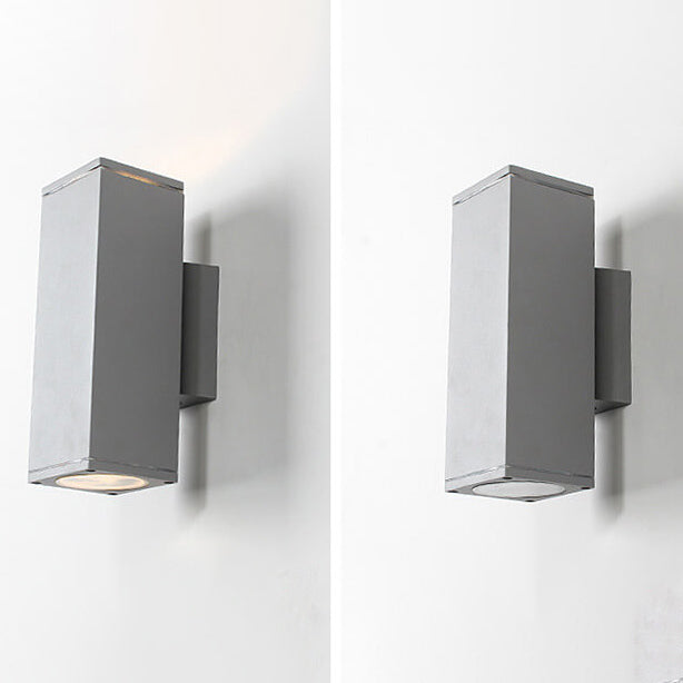 Modern Minimalist Square Column LED Luminous Outdoor Waterproof Wall Sconce Lamp | Stornfield