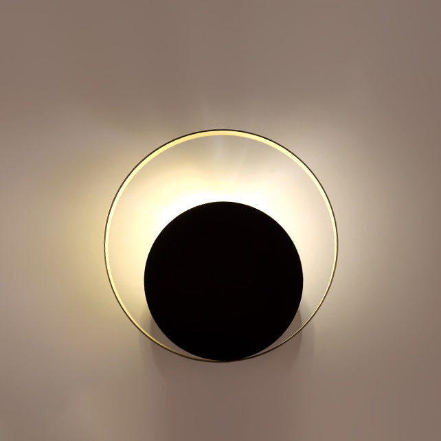 Stornfield | Modern Minimalist Circular Iron 1-Light Sconce for Bedroom
