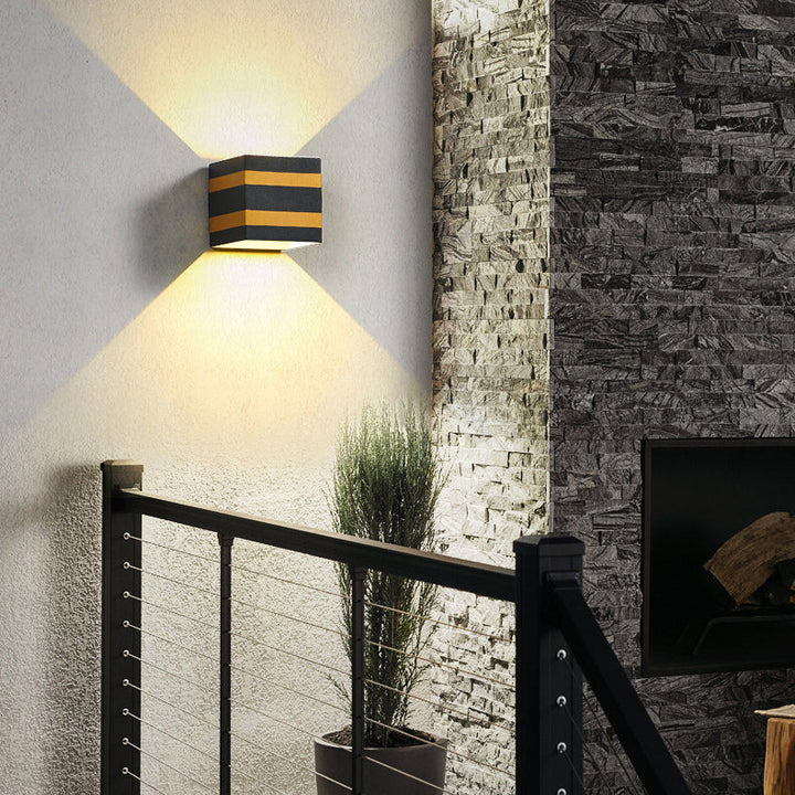 Outdoor Minimalist Square Cube Aluminum Waterproof LED Wall Sconce Lamp | Stornfield