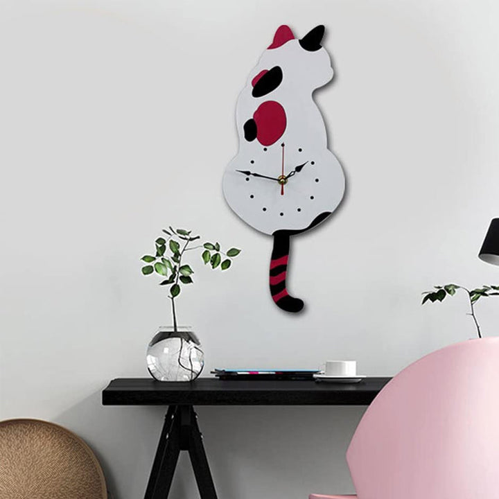 Nordic Cat Wagging Tail Wall Clock | Stornfield