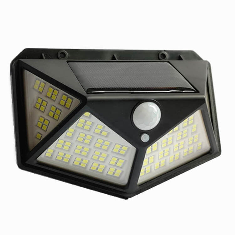 Solar Outdoor 162 LED Outdoor Waterproof Body Sensor Garden Lighting Wall Sconce Lamp | Stornfield