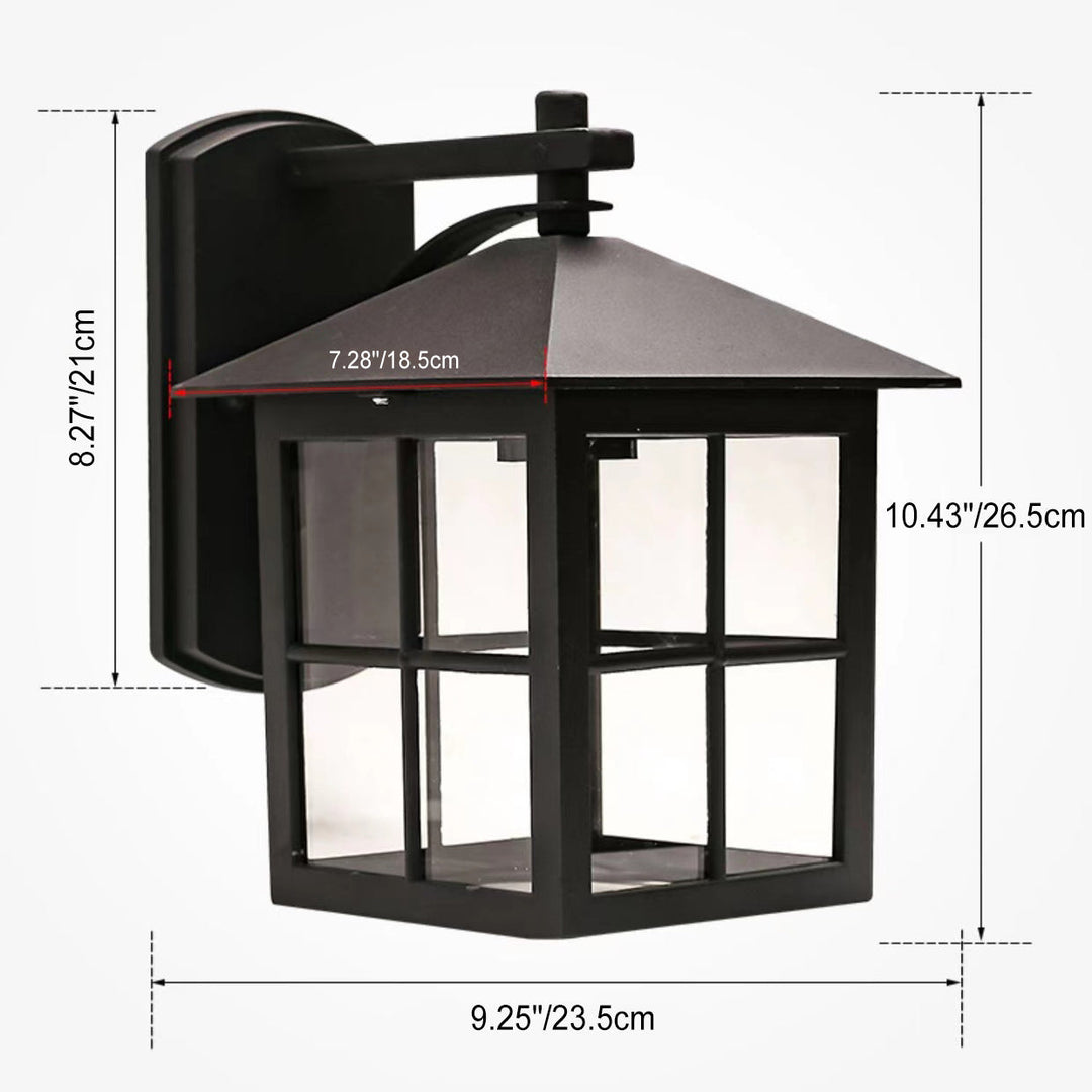 Modern Simplicity Waterproof Aluminum Square Glass Shade 1-Light Wall Sconce Lamp For Outdoor Patio | Stornfield