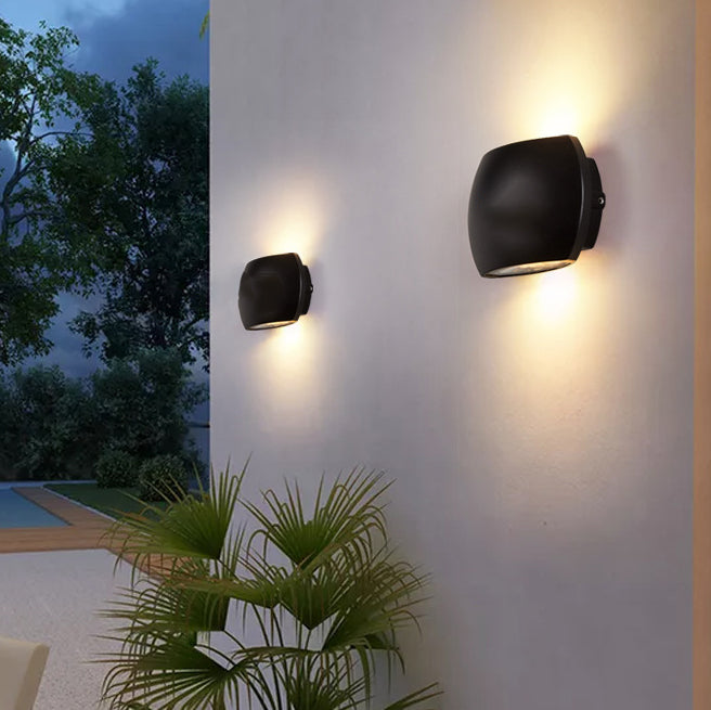 Contemporary Industrial Semicircle Aluminum LED Outdoor Wall Sconce Lamp For Garden | Stornfield