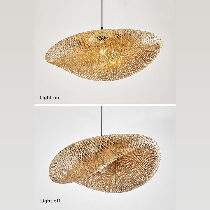 Stornfield | Bamboo Woven Rattan - Pendant Light - LED - Light