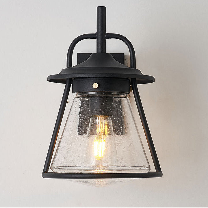 Waterproof Glass Cone Shade 1-Light Outdoor Wall Sconce Lamp | Stornfield