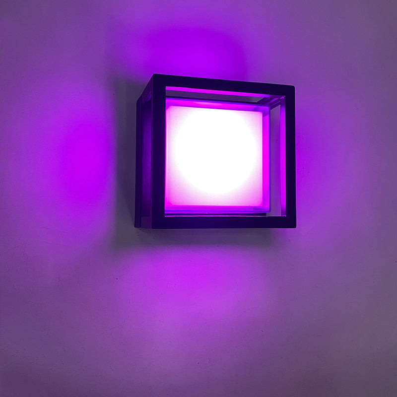 Modern Minimalist Waterproof Square Aluminum Acrylic LED Outdoor Wall Sconce Lamp For Garden | Stornfield
