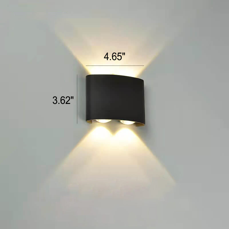 Modern Outdoor Arc Up and Down Spotlight LED Outdoor Waterproof Wall Sconce Lamp | Stornfield