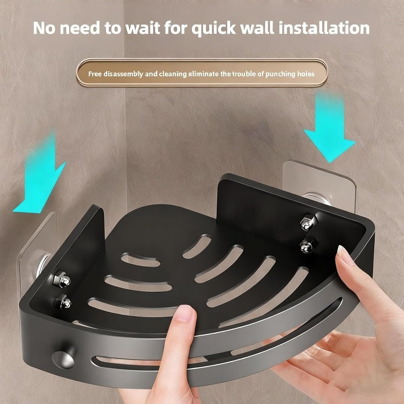 No-Drill Triangle Shower Shelf | Stornfield