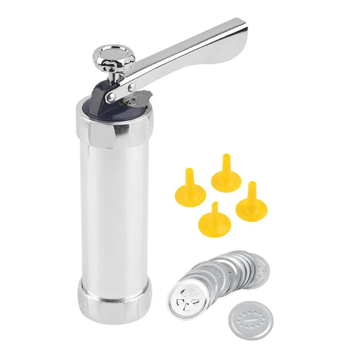 Stornfield | Cookie press made of stainless steel with attachments for creative cookies and pastries