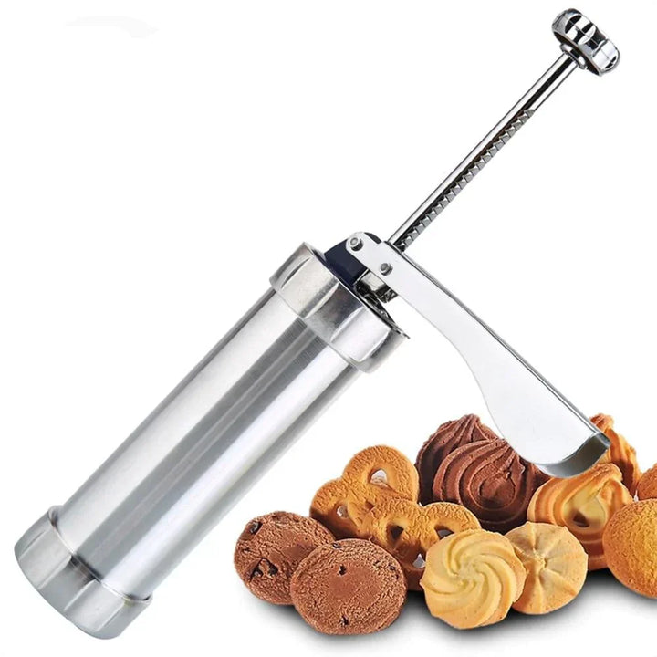 Stornfield | Cookie press made of stainless steel with attachments for creative cookies and pastries