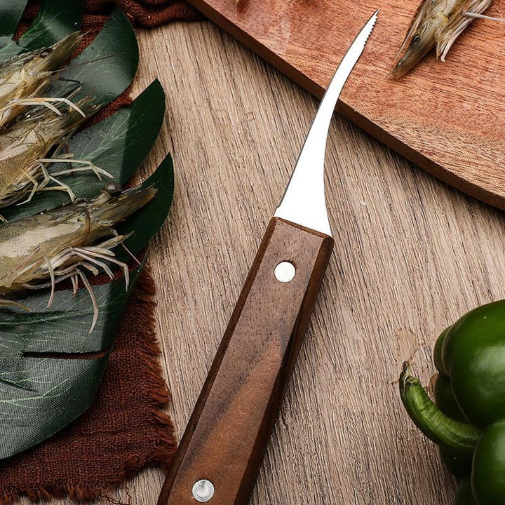 Stainless steel shrimp tool with wooden handle | Stornfield