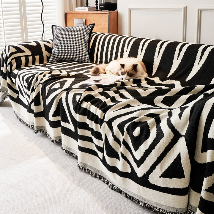 Geometric Boho Style Sofa Cover - Modern, Stylish & Durable Sofa Protection | Stornfield