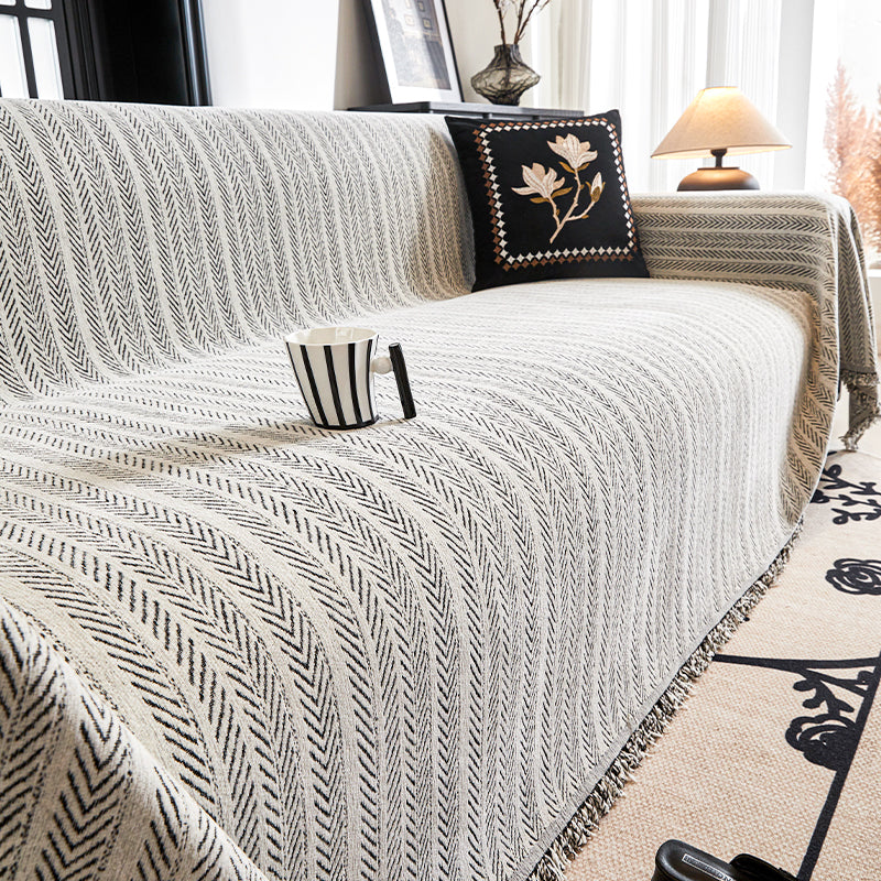 Herringbone Pattern Sofa Cover - Modern, Stylish & Durable Sofa Protection | Stornfield