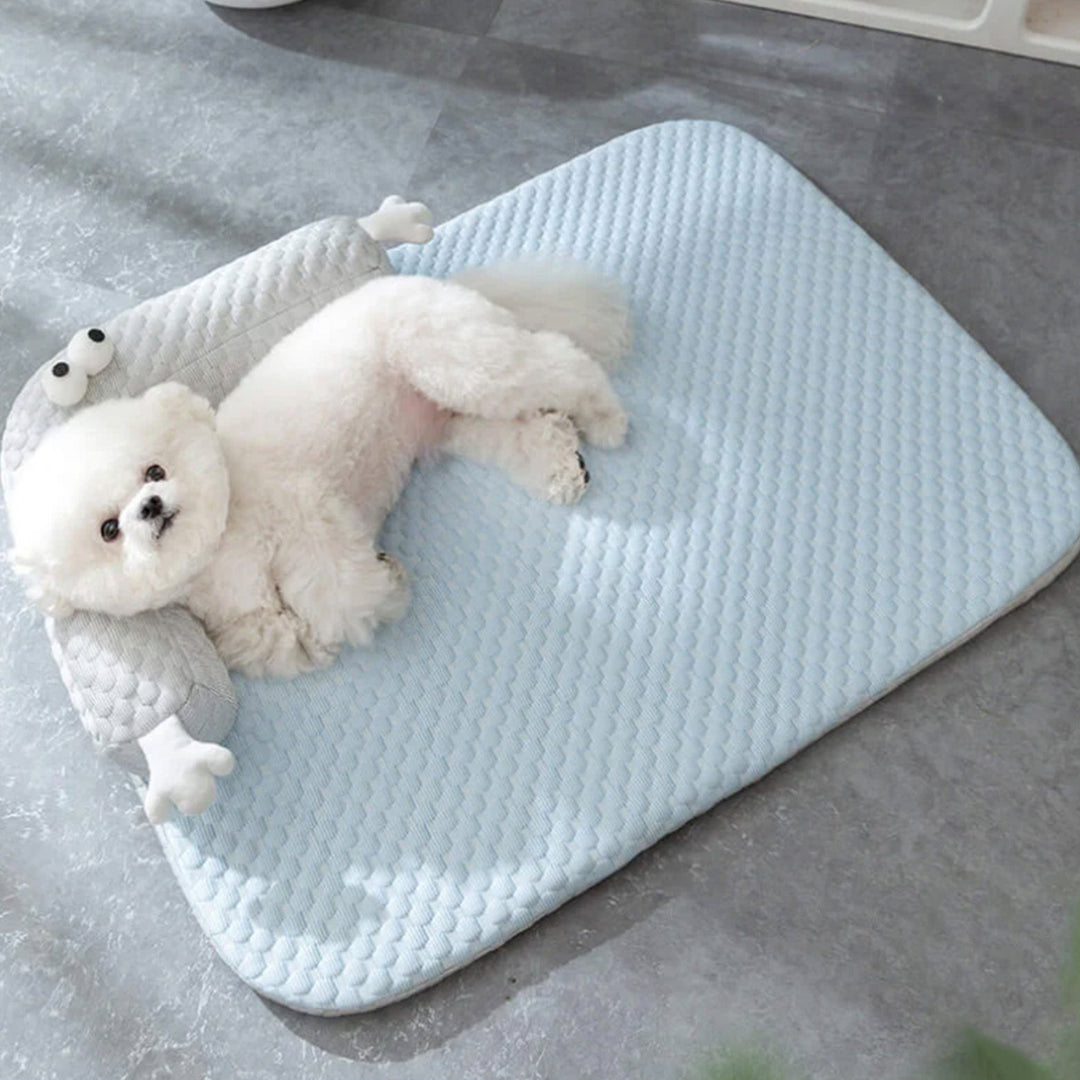 Cooling Pet Bed with Neck Guard Breathable Supportive Washable | Stornfield