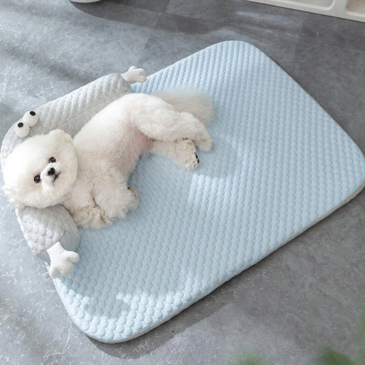 Cooling Pet Bed with Neck Guard Breathable Supportive Washable | Stornfield