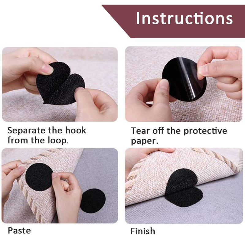 Double-sided Hook and Loop Dots Non-slip Fixing Sticker (5 Pairs / Set) | Stornfield