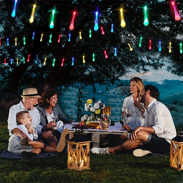 8 Modes Water Drop Solar Lights | Stornfield