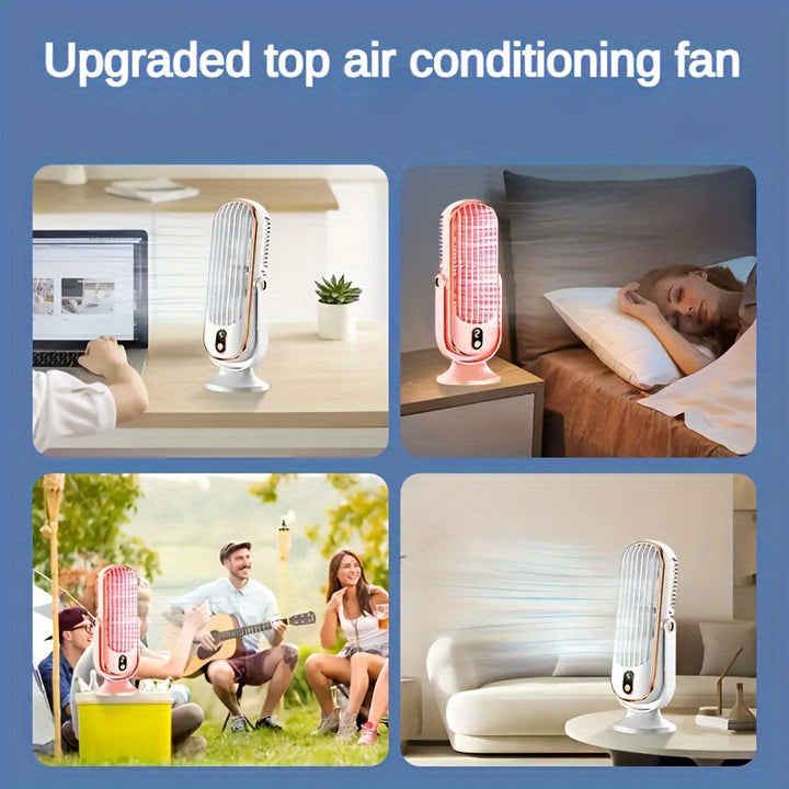 Portable Air Conditioner Fan - Large Battery, Dual Motor, 5-Speed Air Cooler with 720° Surround Air Blower - Ideal for Office, Camping, Outdoor RV, USB Fan - Great Gift for Thanksgiving, Halloween, Christmas | Stornfield