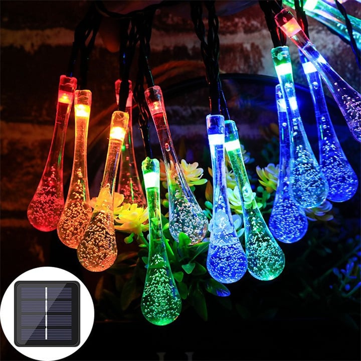 8 Modes Water Drop Solar Lights | Stornfield