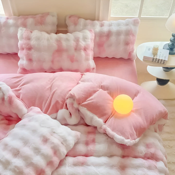 Cozy Plush Bedding Set – Warm and Soft for Autumn & Winter | ReversiStornfielde Design in Rabbit Fur & Milk Velvet | Stornfield