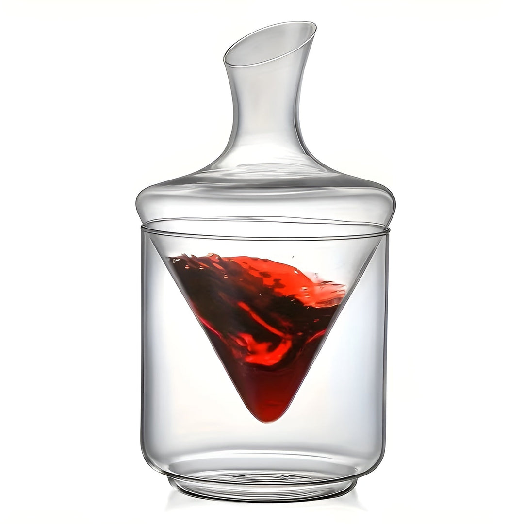 Wine Decanter with Quick Aeration – Elegant Waterfall Design made of Glass | For More Intense Aroma and Stylish Wine Enjoyment | Stornfield