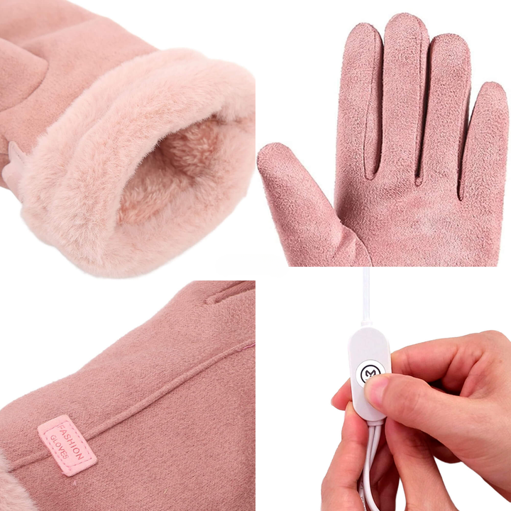 Stornfield | Heated Gloves for Women UK – Ladies Thermal Waterproof Winter Gloves with Touch Screen & USB Rechargeable Warm Design