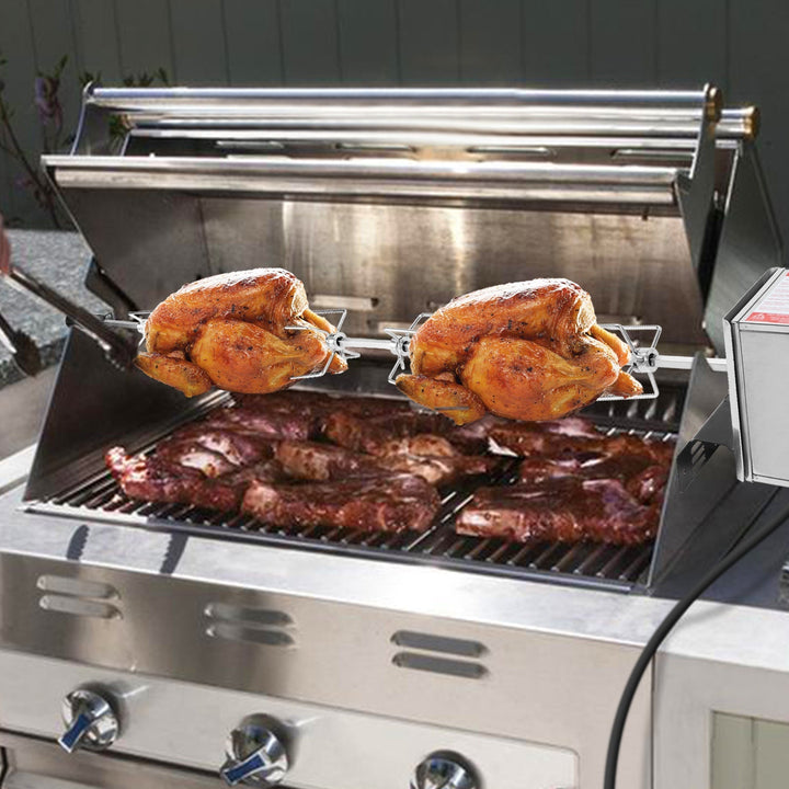 BBQ Grill Skewer Stainless Steel Motor 4x Meat Needle | Stornfield