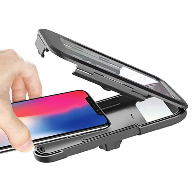 RideCharge Pro – Waterproof Phone Holder with USB and 15W Wireless Charging for Bicycle and E-Bike | Stornfield