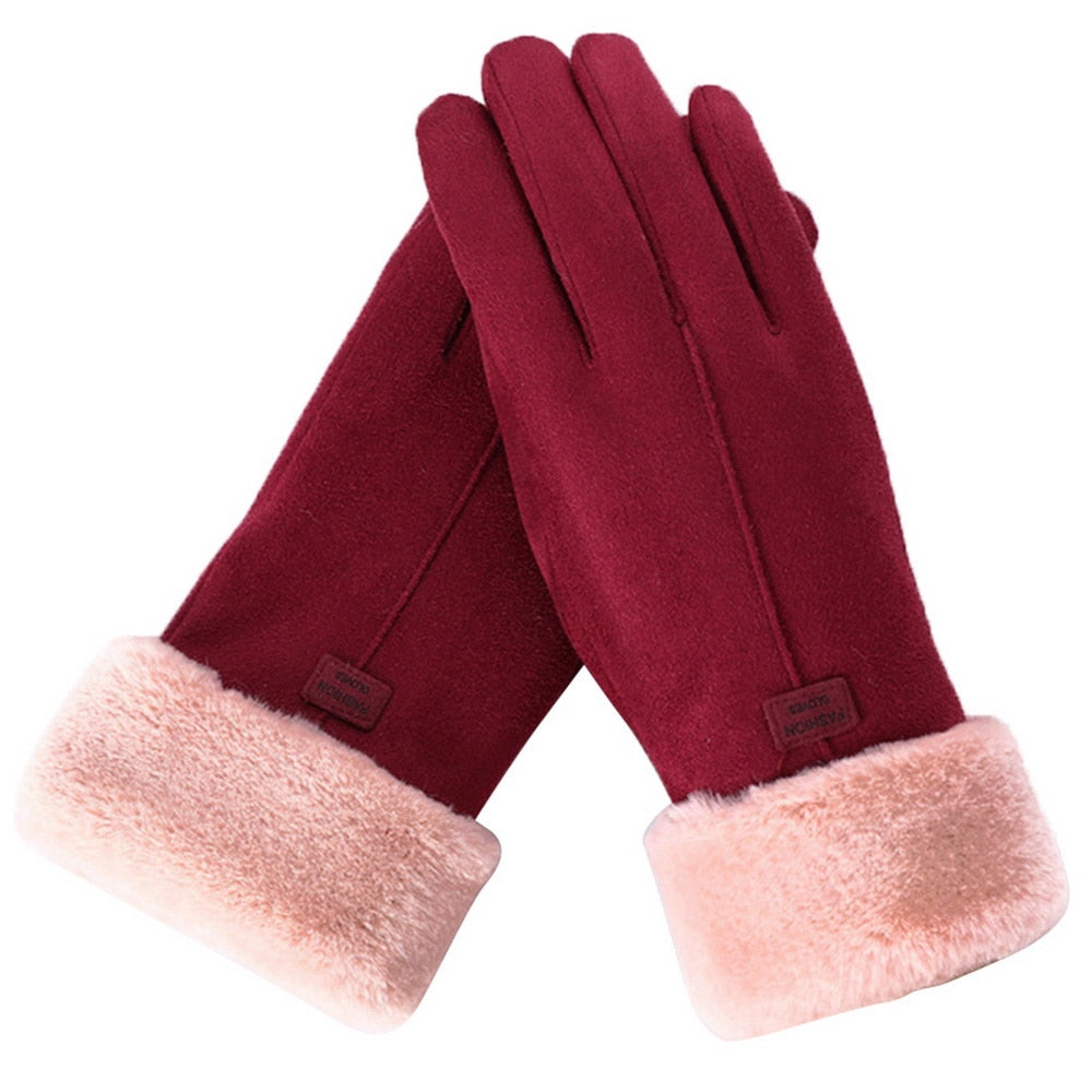 Warm waterproof winter gloves with touchscreen compatibility