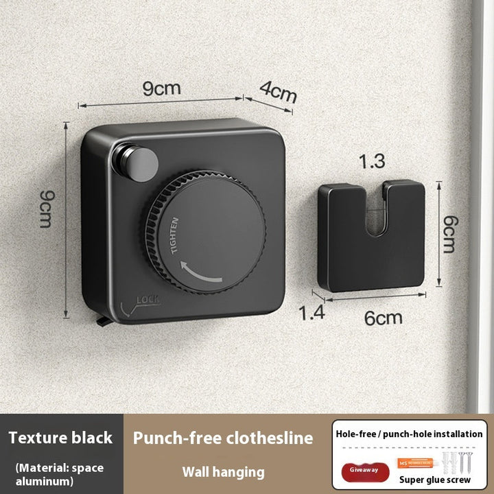 Telescopic stainless steel wall-mounted clothesline | Stornfield