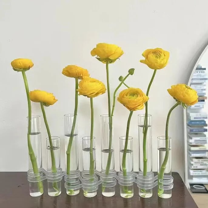 Stornfield | Flexible Flower Vases with Hinges | Modern Glass Tube Vase