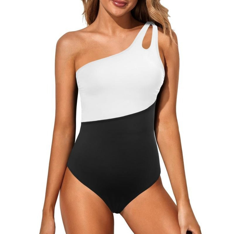 Stornfield | One-Shoulder Tummy Control One-Piece Swimsuit