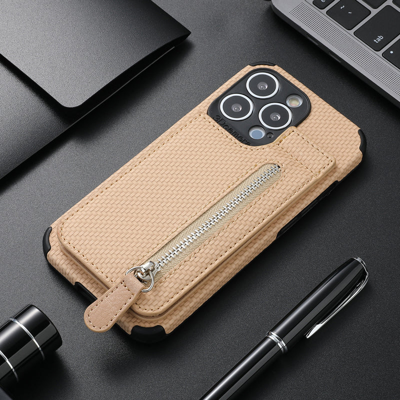 Magnetic zipper wallet case with credit card holder | Stornfield