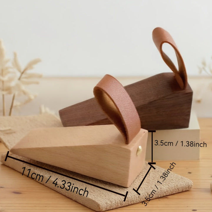 NordGrip Wooden Doorstopper – Scandinavian Design with Non-Slip Base | Stornfield