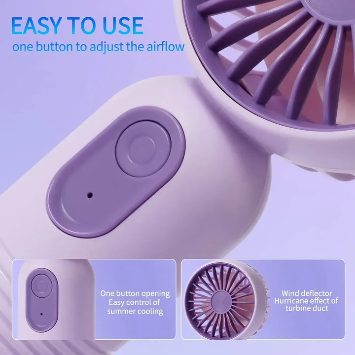 USB Rechargeable Mini Portable Fan With 3 Speeds | Stornfield