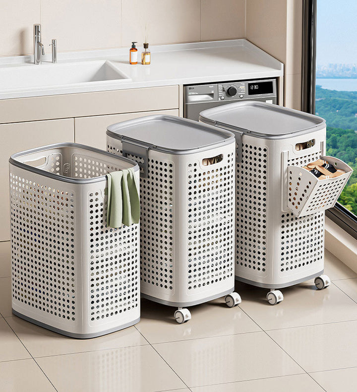GlideEase Laundry Bin — Effortless laundry carrying without back pain for tidy, fresh clothes | Stornfield
