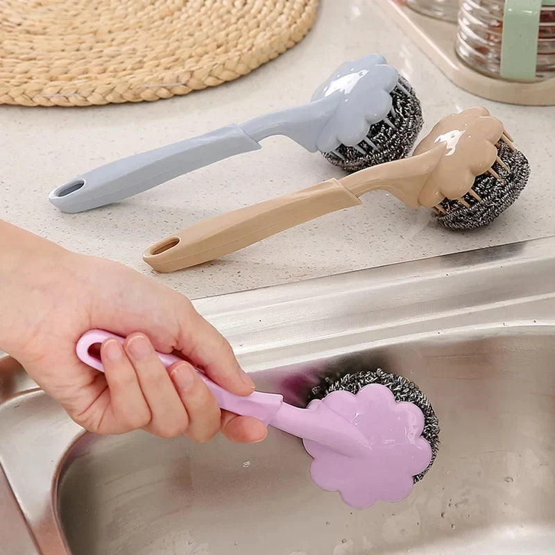 Brosse métallique à boule avec long manche Stornfield