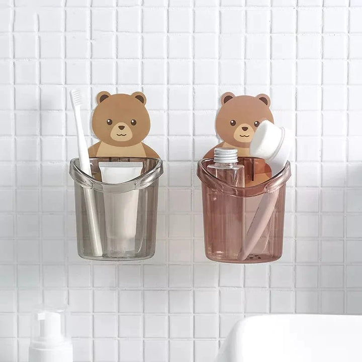 Bear Toothbrush Holder Cup Wall Mounted Stornfield