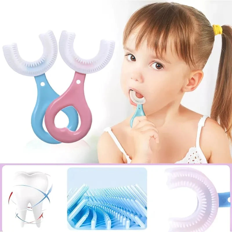 Stornfield U-shaped 360-degree Silicone Baby Toothbrush