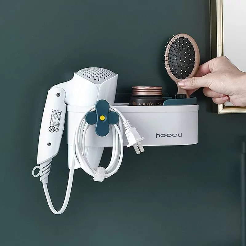 Wall Mounted Cute Hair Dryer Blower Organizer Rack Stornfield
