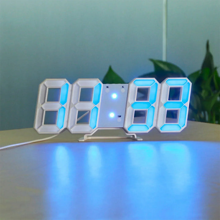 Stornfield | Digital 3D LED Wall Clock – Modern Design with Dimming Function and Optimal Visibility